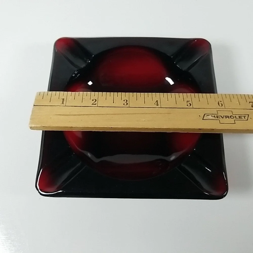 Vintage Ashtray Ruby Red